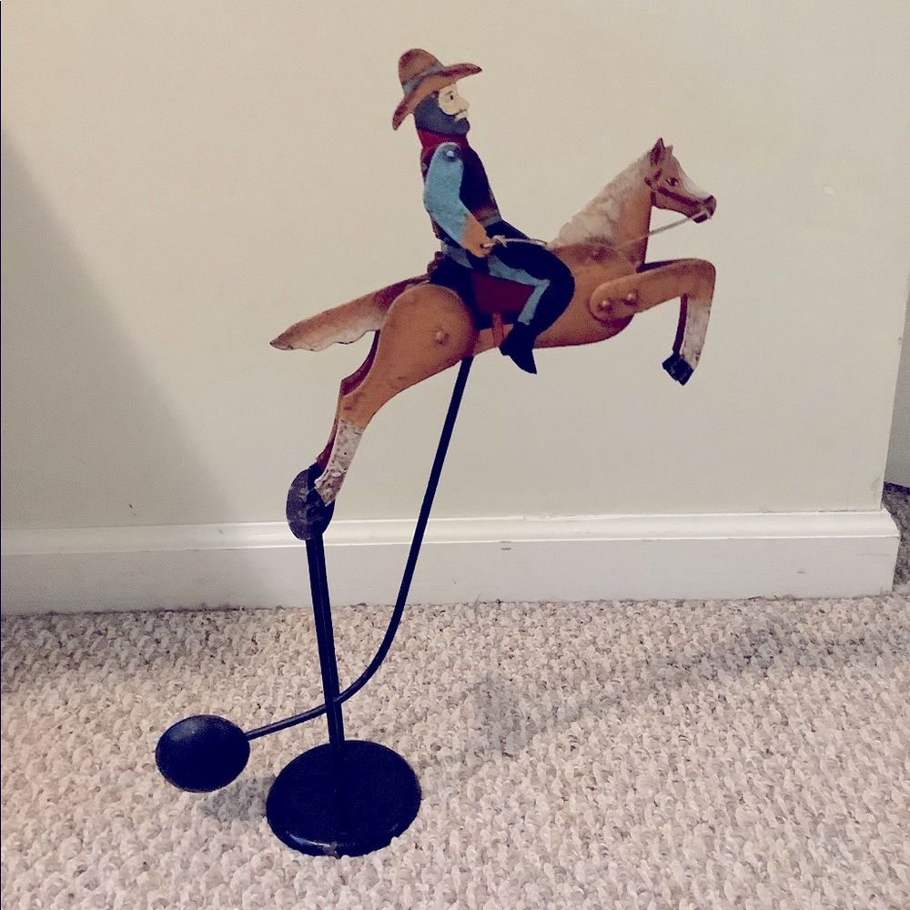 Vintage pendulum cowboy with Horse.